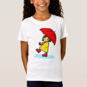Camiseta para niños Chica de paraguas