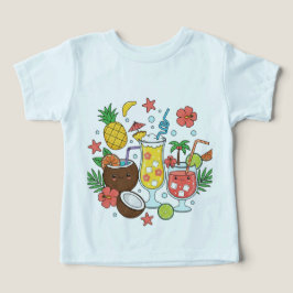 Camiseta para niños cóctel de verano de bebidas tr