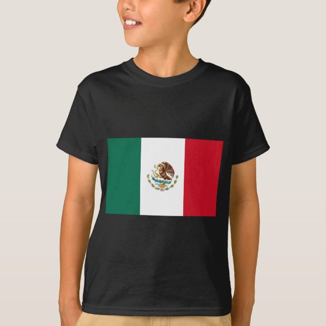 Camiseta para niños con bandera de México (Anverso)