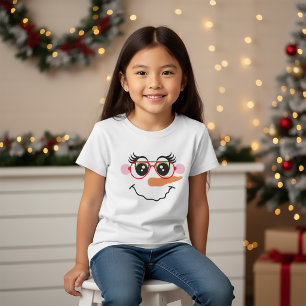 Camiseta para niños con cara de niña de muñeco de 