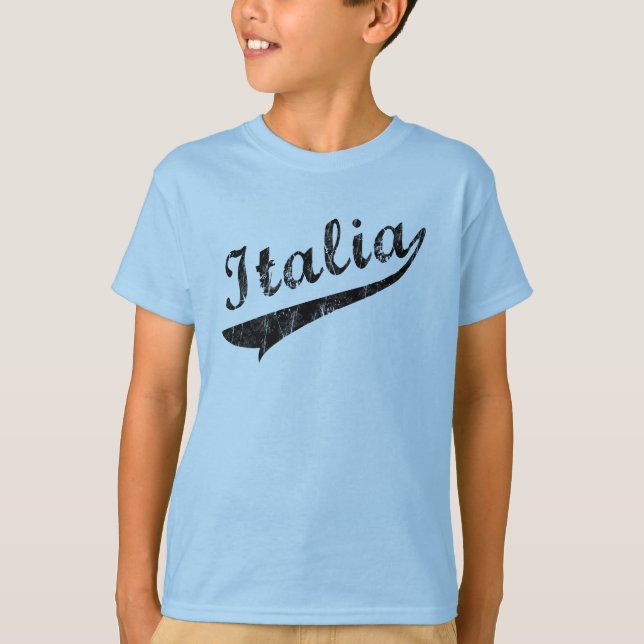 Camiseta para niños con logotipo de béisbol italia (Anverso)