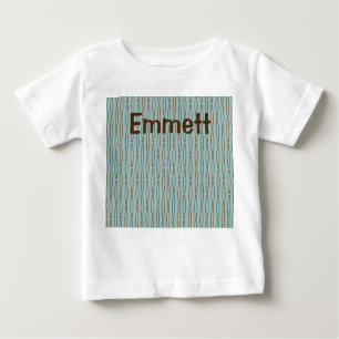Camiseta para niños con repetición geométrica azul