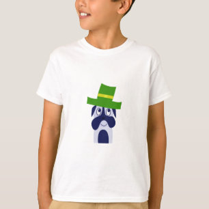 camiseta para niños con un perro en gorra verde
