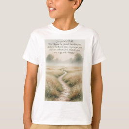 Camiseta para niños cristiana con el versículo de