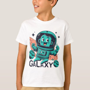 Camiseta para niños de astronauta lindo en la gala