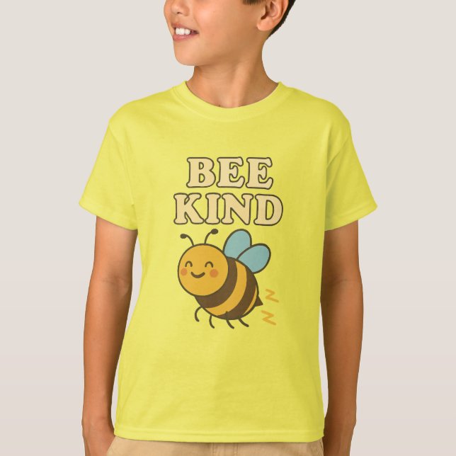 Camiseta para niños de Bee Kind (Anverso)