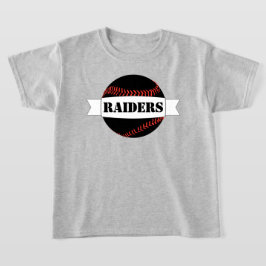 Camiseta para niños de béisbol negro