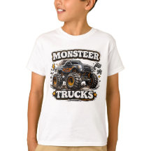 Camiseta para niños de Camiones Monstruo de Poder