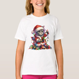 Camiseta para niños de Cat Santa Navidades