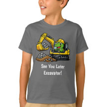Camiseta para niños de construcción con excavadora