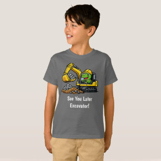 Camiseta para niños de construcción con excavadora