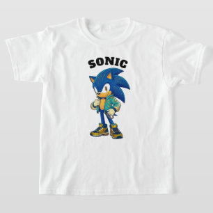 Camiseta para niños de Erizo Azul Rápido 🌀💙✨ S
