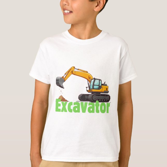 Camiseta para niños de Excavator (Anverso)