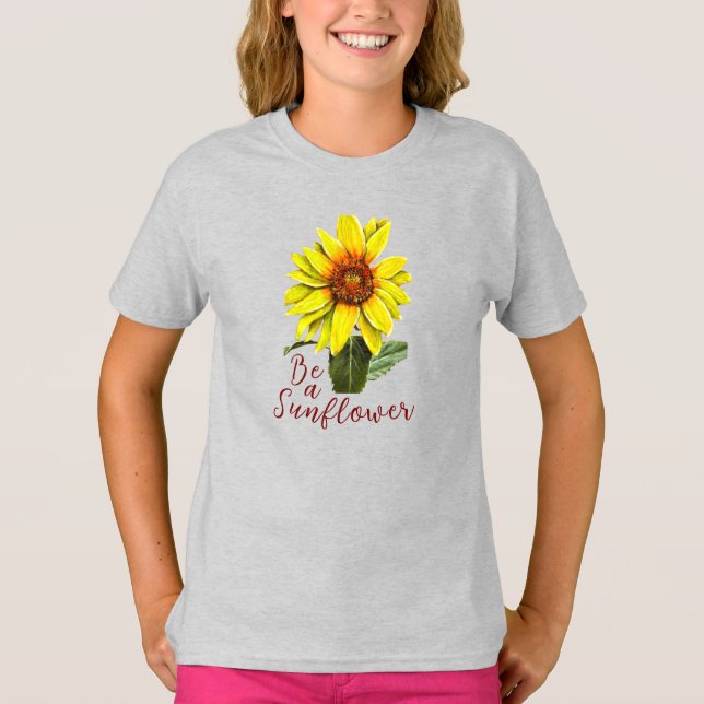 Camiseta para niños de girasoles (Anverso)