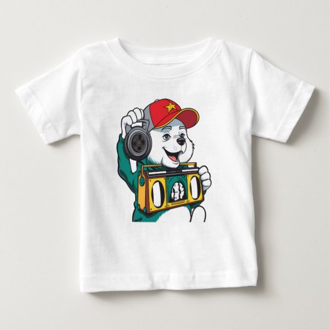 Camiseta para niños de Guay Bear Boombox (Anverso)