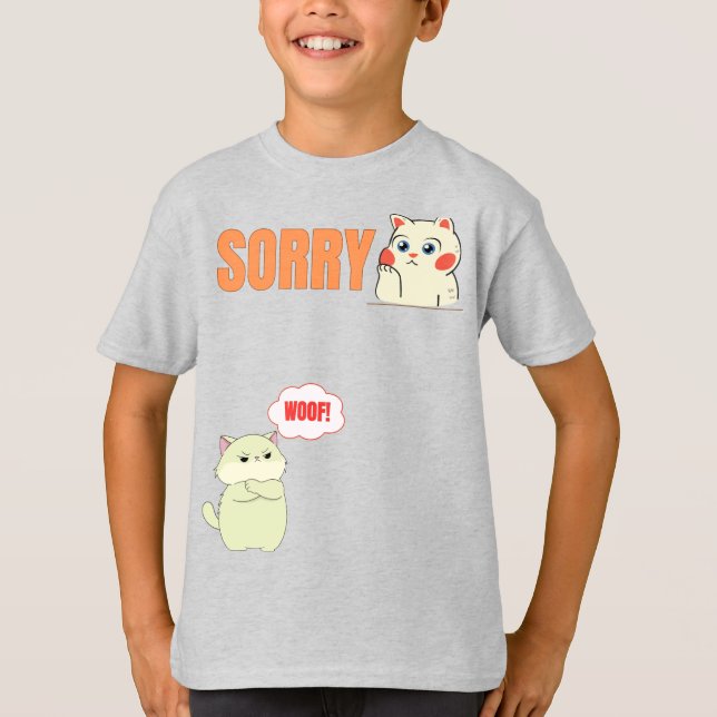 Camiseta para niños de la confusión de gatos (Anverso)
