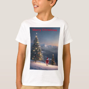 Camiseta para niños de la montaña de Santa Claus