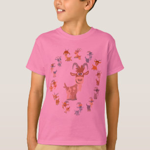 Camiseta para niños de la Personalizado Cute Goat