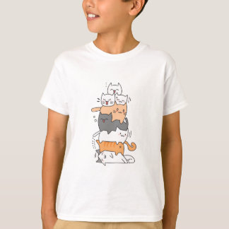 Camiseta para niños de la torre del gato