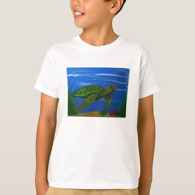 Camiseta para niños de la tortuga (Anverso)