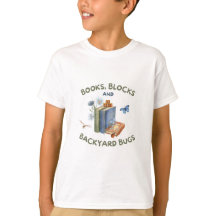 Camiseta para niños de Libros, Bloques y Bichos de