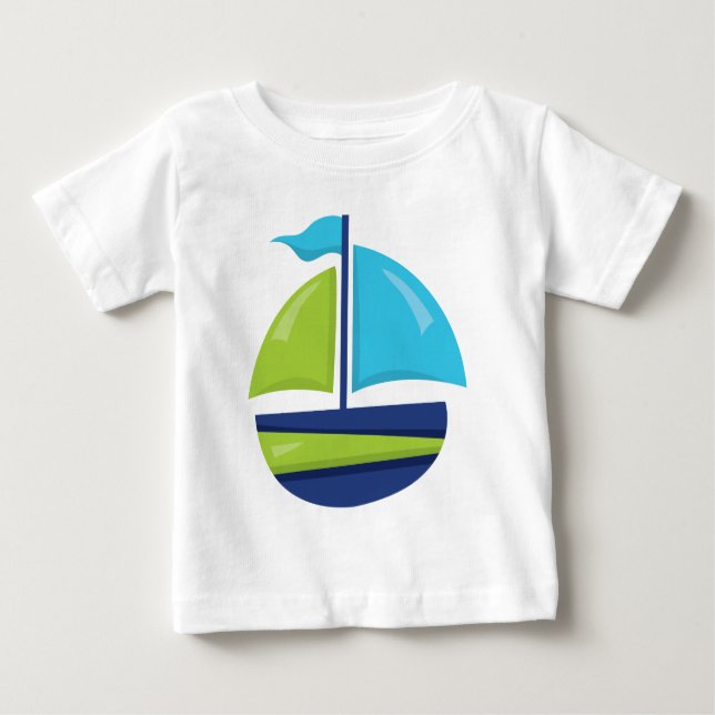 Camiseta para niños de niños en velero de Fun Beac (Anverso)