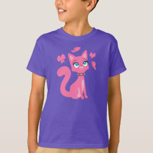 Camiseta para niños de Personalizado rosa y maripo
