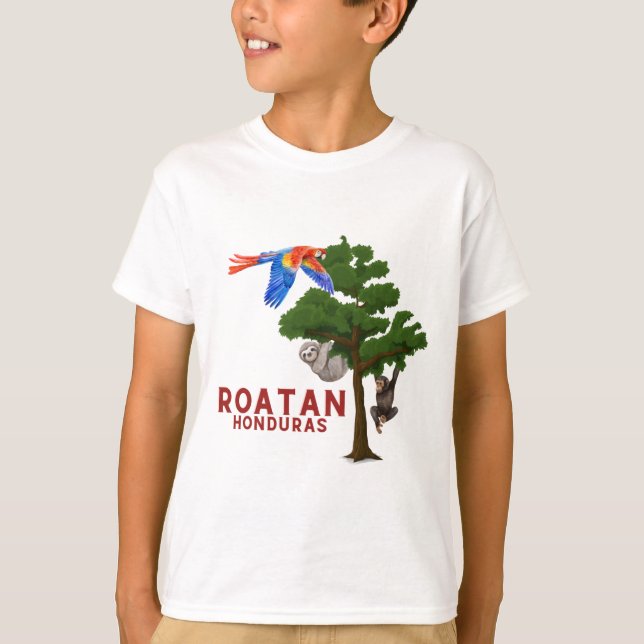 Camiseta para niños de Roatan Honduras (Anverso)