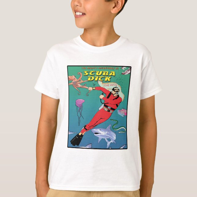 Camiseta para niños de Scuba Dick (Anverso)