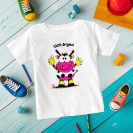 Camiseta para niños de vaca graciosos de personali