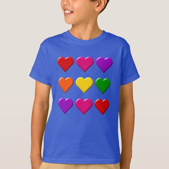 Camiseta para niños de Valentine Hearts (Anverso)