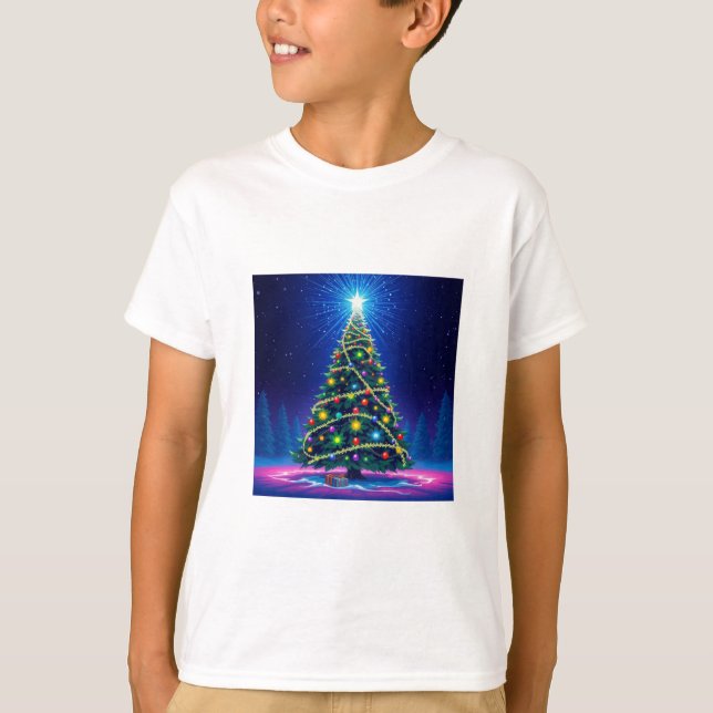 camiseta para niños del árbol de Navidad (Anverso)