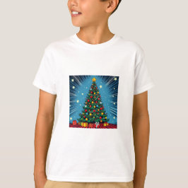 camiseta para niños del árbol de Navidad