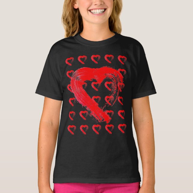Camiseta para niños del corazón rojo (Anverso)