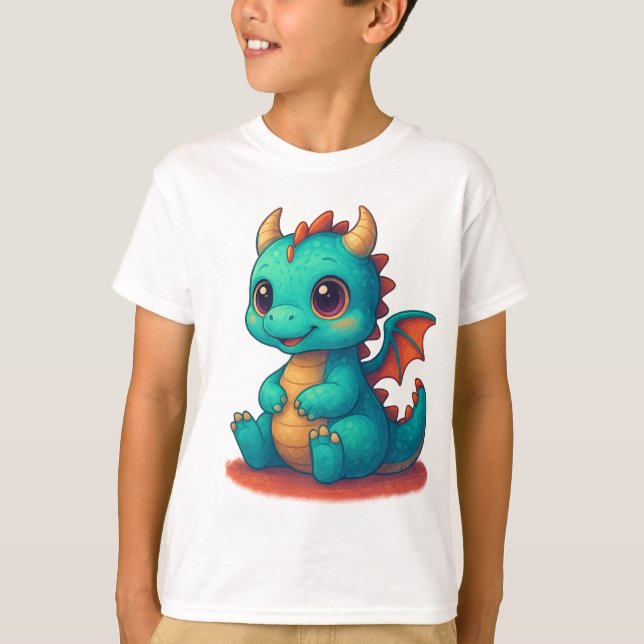 Camiseta para niños del dragón bebé (Anverso)