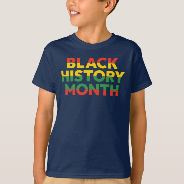 Camiseta para niños del Mes de la Historia Negra (Anverso)