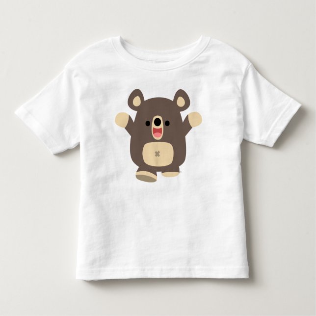 Camiseta para niños del oso negro feliz Personaliz (Anverso)