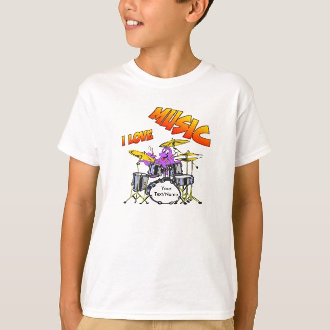 Camiseta para niños del Personalizable del pulpo m (Anverso)
