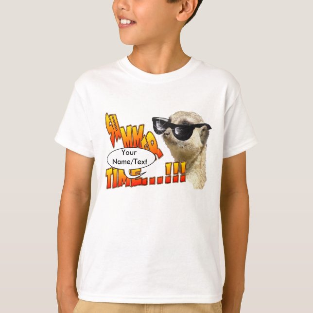 Camiseta para niños del Personalizable Meerkat en  (Anverso)