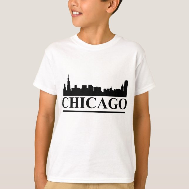 Camiseta para niños del Skyline de Chicago (Anverso)