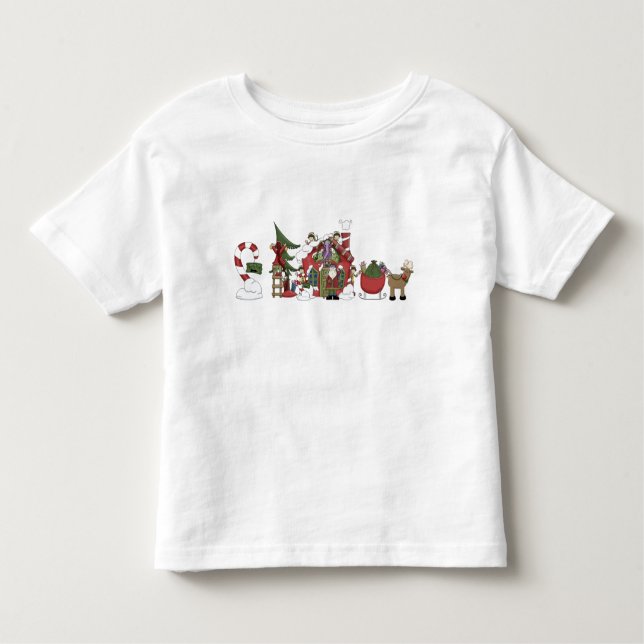 Camiseta para niños del taller de Santa (Anverso)
