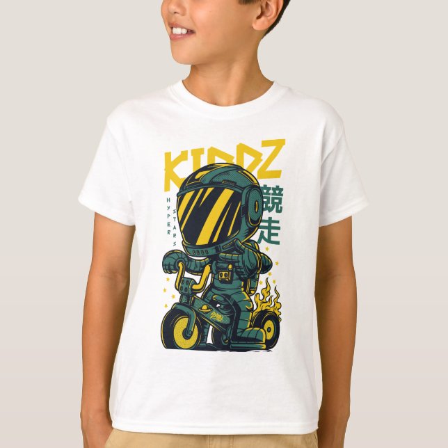 Camiseta para niños en bicicleta Kiddz (Anverso)