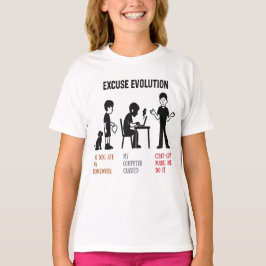 Camiseta para niños."Excusa la evolución" gracioso