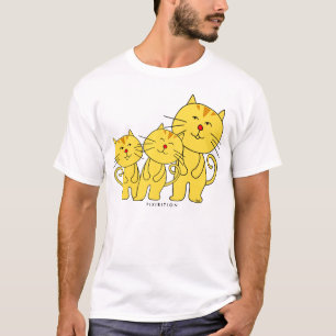 Camiseta para niños gatos de familia