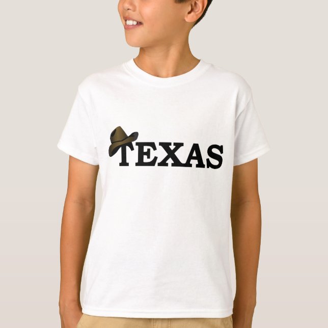 Camiseta para niños Gorra de Texas Rancher Cowboy (Anverso)