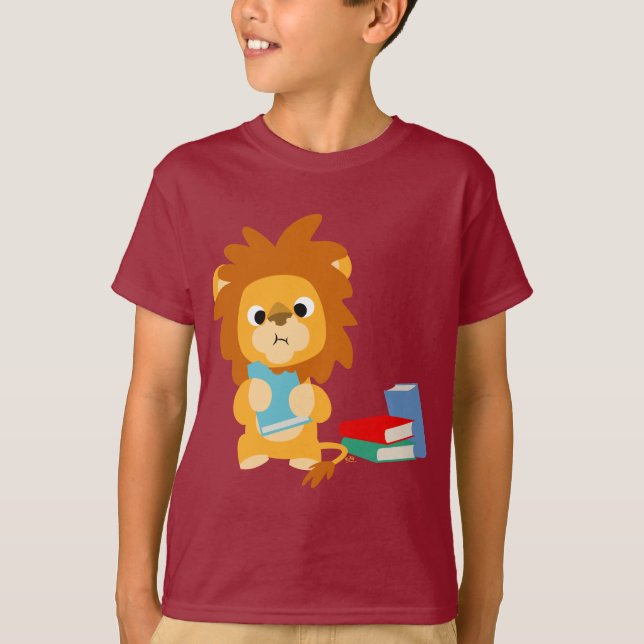 Camiseta para niños leones Personalizado pensante (Anverso)