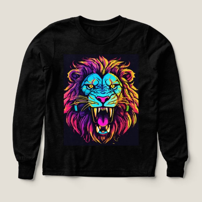 Camiseta para niños leones ruidosos - estilo salva (Diseño frontal)