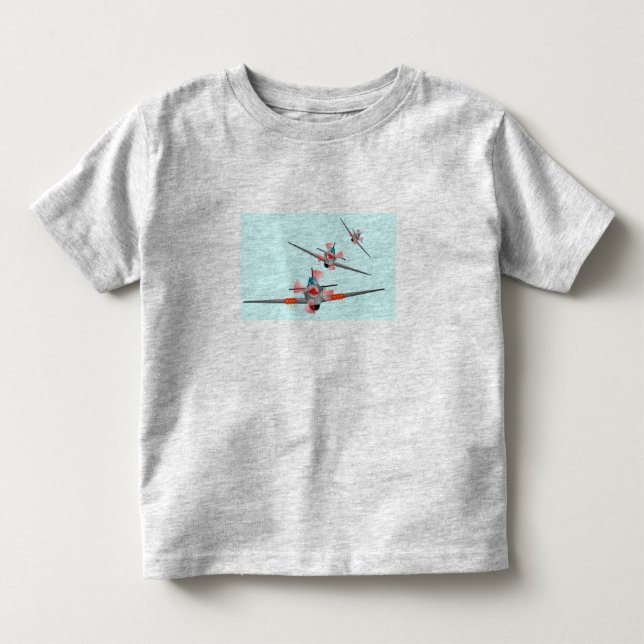 Camiseta para niños "Lucha en avión". (Anverso)
