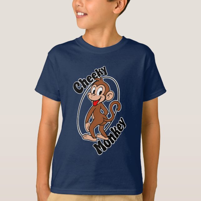 Camiseta para niños mono descarado (Anverso)