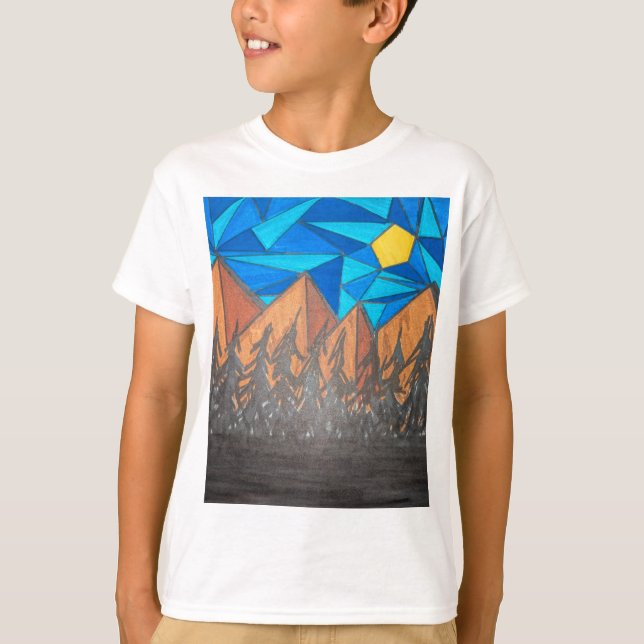Camiseta para niños - Montañas de vidrio templado (Anverso)